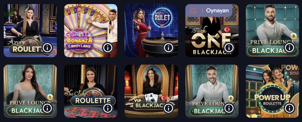 Bycasino canlı oyunlarının önizlemesi
