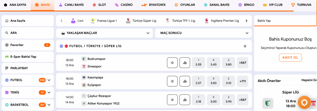 Bycasino spor bahislerinin önizlemesi
